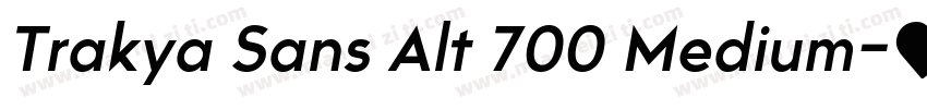 Trakya Sans Alt 700 Medium字体转换